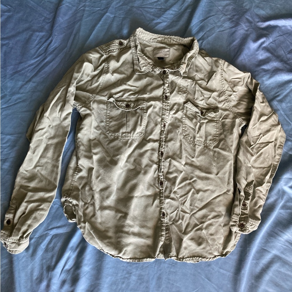 Universal Thread Olive Green Utility Button Up Shirt